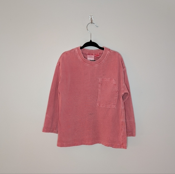 ❤️ 2 for 10 ❤️ Zara Long Sleeve Relaxed Fit Tee - Picture 1 of 3